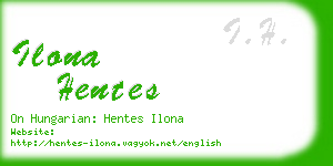 ilona hentes business card